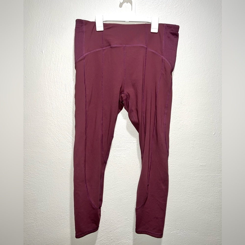 PureLuxe by Fabletics Burgundy Purple Leggings